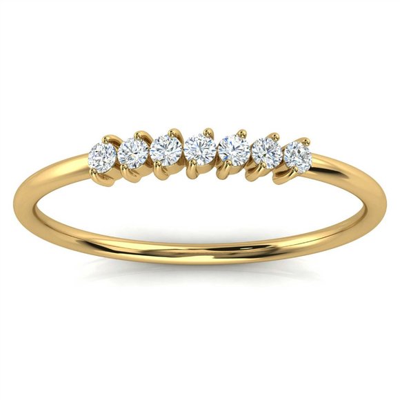 Minimalist Diamond Wedding or Stacking Ring